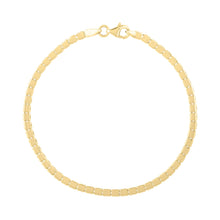 Load image into Gallery viewer, 14k Yellow Gold 2.5mm Mini Cube Brick Bracelet, 7 Inch