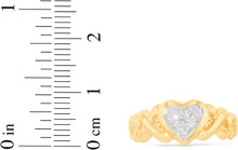Load image into Gallery viewer, 10k Yellow Gold 9mm CZ XOXO Heart Two-Tone Ring, Sizes 4 - 10.5