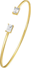 Load image into Gallery viewer, Italian 14k Yellow Gold 4mm Natural Garnet Gemstone Candy Bangle Charm Bracelet