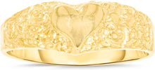 Load image into Gallery viewer, 10k Yellow Gold 6mm Nugget Heart Filigree Ring