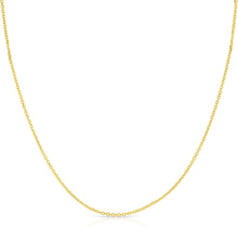 Load image into Gallery viewer, 14k Yellow Gold, White Gold, or Rose Gold 1.4mm Double Extendable Lite Rolo Cable Chain Adjustable Necklace, 16" - 17" - 18 Inch