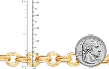 Load image into Gallery viewer, 14k Yellow Gold 11.8mm Double Round Cable Link Bracelet, 8 Inch