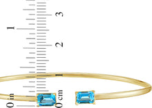 Load image into Gallery viewer, Italian 14k Yellow Gold 4mm Natural Garnet Gemstone Candy Bangle Charm Bracelet