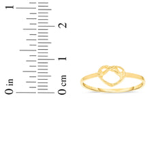 Load image into Gallery viewer, 10k Yellow Gold 6.3mm Thin Infinite Heart Filigree Ring