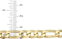 Load image into Gallery viewer, Italian 14k Gold Over 925 Silver 7.3mm Figaro Chain Necklace, 20 Inch, 22" or 24"