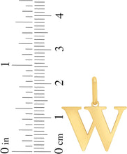 Load image into Gallery viewer, 14k Yellow Gold 0.9" Alphabet Letter A - Z Initial Charm Pendant with optional Extendable Adjustable Chain Necklace