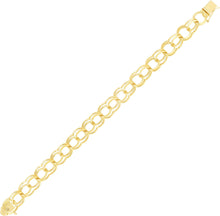 Load image into Gallery viewer, 14k Yellow Gold 10mm Solid Double Chino Link Charm Bracelet, 7 Inch or 8 Inch