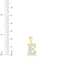 Load image into Gallery viewer, 10k Yellow Gold and White Gold 15mm 3D Alphabet Initial A Pendant