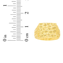 Load image into Gallery viewer, 10k Yellow Gold 17mm Solid Square Nugget Ring