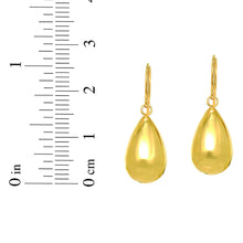 Load image into Gallery viewer, 14k Yellow Gold 26mm Medium Polished Tear Drop Earrings