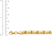 Load image into Gallery viewer, 14k Yellow Gold 5.2mm Satin Stampato Bracelet, 7.25 Inch