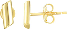 Load image into Gallery viewer, 14k Yellow Gold 8.5mm Polished Bar Stud Earrings