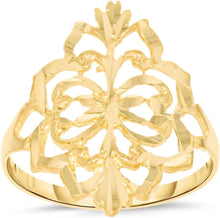 Load image into Gallery viewer, 10k Yellow Gold 20.5mm Openwork Filigree Ring