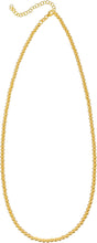 Load image into Gallery viewer, 14k Yellow Gold 3mm Shiny High Polish Bead Chain Necklace 16" - 17" - 18 Inch