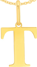 Load image into Gallery viewer, 14k Yellow Gold 0.9" Alphabet Letter A - Z Initial Charm Pendant with optional Extendable Adjustable Chain Necklace