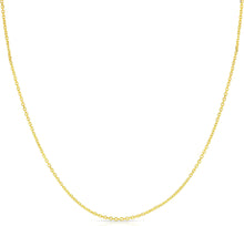 Load image into Gallery viewer, 14k Yellow Gold Double Extendable Solid Diamond Cut Cable Chain Adjustable Necklace, 16" - 17" - 18 Inch with Spring Ring Clasp