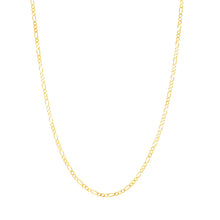 Load image into Gallery viewer, 10k Yellow Gold 2.5mm Solid Clasic Figaro Necklace