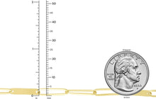 Load image into Gallery viewer, 14k Yellow Gold 3.6mm Paperclip Bar Station Link Bracelet, 7 Inch