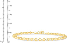 Load image into Gallery viewer, 14k Yellow Gold 3mm Alternating Polished Bead Link Bracelet, 7 Inch