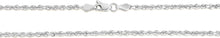 Load image into Gallery viewer, 14k White Gold 2.5mm Solid Rope Chain Diamond Cut Necklace