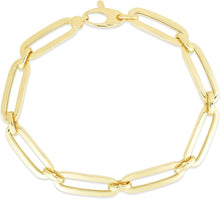 Load image into Gallery viewer, 14k Yellow Gold 5.5mm or 7mm Paperclip Link Bracelet