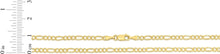 Load image into Gallery viewer, 10k Yellow Gold 2.5mm Lite Figaro Chain Link Bracelet or Anklet