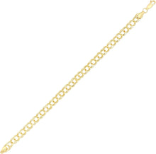 Load image into Gallery viewer, 14k Yellow Gold 5.5mm Medium Double Chino Link Charm Bracelet, 7 Inch or 8 Inch