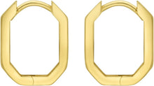 Load image into Gallery viewer, 14k Yellow Gold 14mm Hexagon Hoop Earrings
