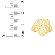Load image into Gallery viewer, 10k Yellow Gold 16mm #1 Wife Heart Openwork Filigree Ring