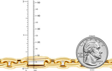 Load image into Gallery viewer, 14k Yellow Gold 9.3mm Lite Paperclip Figaro with Oval Link Chain Bracelet 7.5 Inch