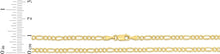 Load image into Gallery viewer, 10k Yellow Gold 2.5mm Solid Figaro Chain Link Necklace - 16 inch