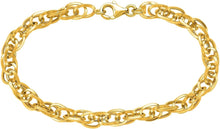 Load image into Gallery viewer, Italian 14k Yellow Gold 4.5mm Euro Link Bracelet, 7.5 Inch