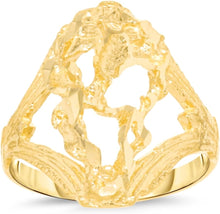 Load image into Gallery viewer, 10k Yellow Gold 18.7mm Splash Cluster Openwork Filigree Ring