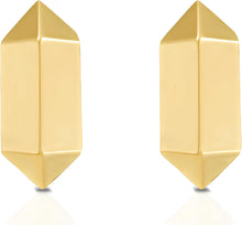 Load image into Gallery viewer, 14k Yellow Gold 8.3mm Long Hexagon Stud Earrings