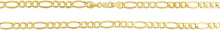 Load image into Gallery viewer, 10k Yellow Gold 7mm Lite Figaro Chain Link Necklace
