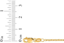 Load image into Gallery viewer, 18k Yellow Gold or White Gold 1.4mm Diamond Cut Cable Chain Necklace
