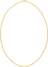 Load image into Gallery viewer, Italian 14k Yellow Gold 2.3mm Mirror Bar Link Chain Necklace, 18 Inch