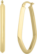 Load image into Gallery viewer, 10k Yellow Gold 38mm Geometric Oval Hoop Earrings