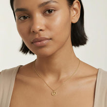 Load image into Gallery viewer, Floreo 14k Yellow Gold Polished Peace Sign Necklace