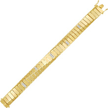 Load image into Gallery viewer, Italian .26cttw Diamond 14k Yellow Gold 13mm Piano Link Charm Bracelet, 7 Inch