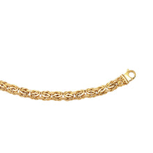 Load image into Gallery viewer, 14k Yellow Gold 7.2mm or 9mm Byzantine Link Bracelet