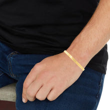 Load image into Gallery viewer, 14k Yellow Gold 4.5mm Solid Herringbone Chain Bracelet, 7 Inch or 8 Inch