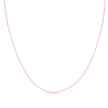 Load image into Gallery viewer, 14k Rose Gold Double Extendable Solid Classic Cable Chain Adjustable Necklace, 16" - 17" - 18 Inch