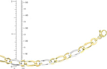 Load image into Gallery viewer, 14k Two-Tone Gold 5mm Alternating Oval and Round Link Bracelet, 7.5 Inch
