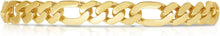Load image into Gallery viewer, 10k Yellow Gold 7mm Lite Figaro Monaco Link Chain Necklace