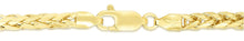 Load image into Gallery viewer, 10k Yellow Gold 3.5mm Lite Round Wheat Palm Chain Franco Necklace
