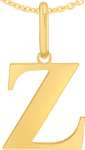 Load image into Gallery viewer, 14k Yellow Gold 0.9" Alphabet Letter A - Z Initial Charm Pendant with optional Extendable Adjustable Chain Necklace