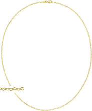 Load image into Gallery viewer, Italian 14k Yellow Gold Mini or Large Heart Link Chain Necklace, 18 Inch