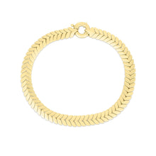 Load image into Gallery viewer, 14k Yellow Gold 6mm Chevron Bracelet, 7.5 Inch