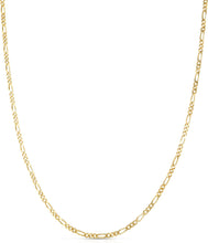 Load image into Gallery viewer, 10k Yellow Gold 1.5mm Solid Figaro Chain Link Necklace